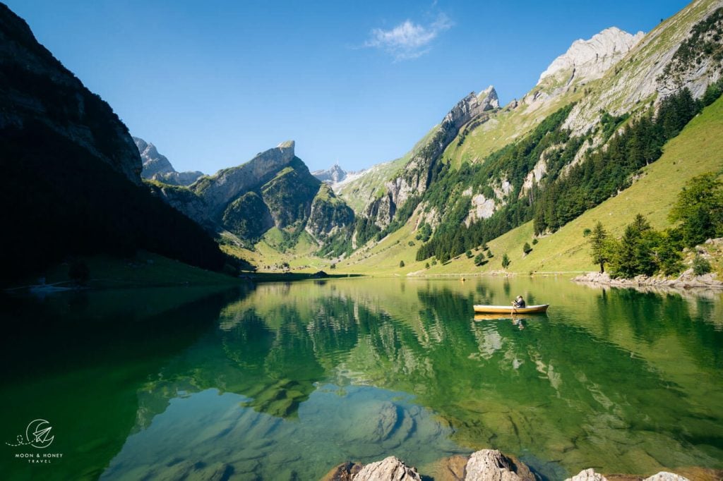 Lake Seealpsee, Alpstein, Switzerland