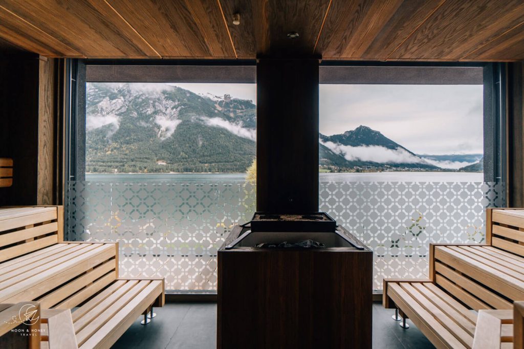 Bio sauna with lake view at Seehotel Einwaller, Pertisau, Achensee, Austria