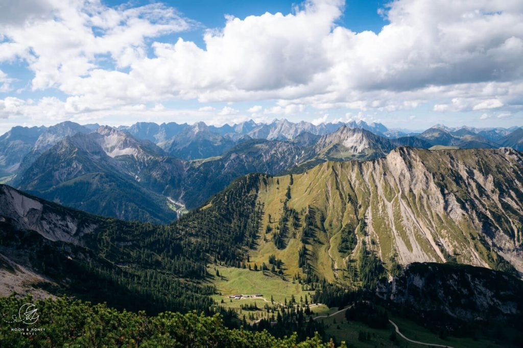 Seekarspitze summit view, Karwendel Mountains, Austria