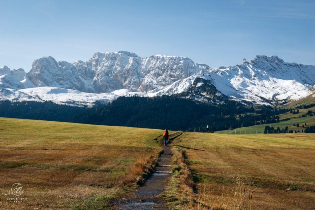 Alpe di Siusi Trail 9 to Saltria, Dolomites