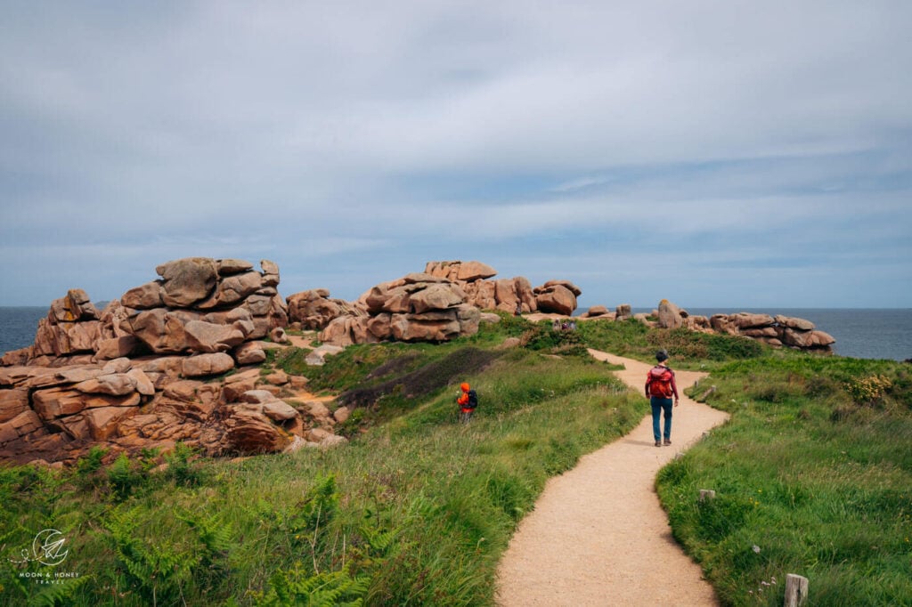 Sentier des Douaniers, or Custom Officer’s Path, along the Pink Granite Coast, Brittany, France