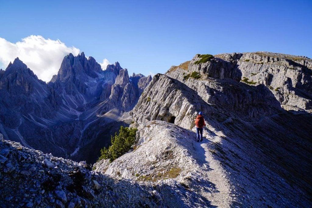 WWI tunnel along the Sentiero Bonacossa Trail, Cadini di Misurina, Dolomites