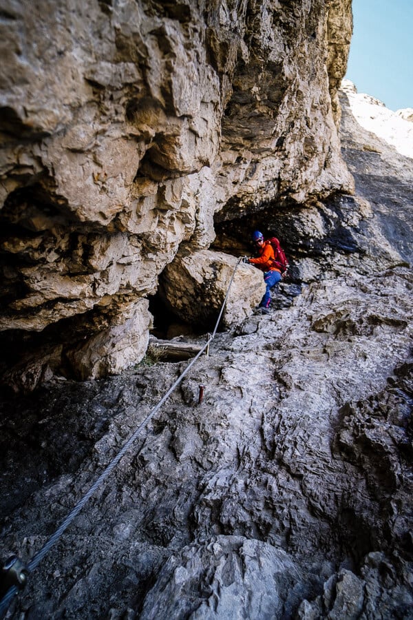 Cima Cadin de le Bisse Secured Route, Sentiero Bonacossa Trail, Cadini di Misurina