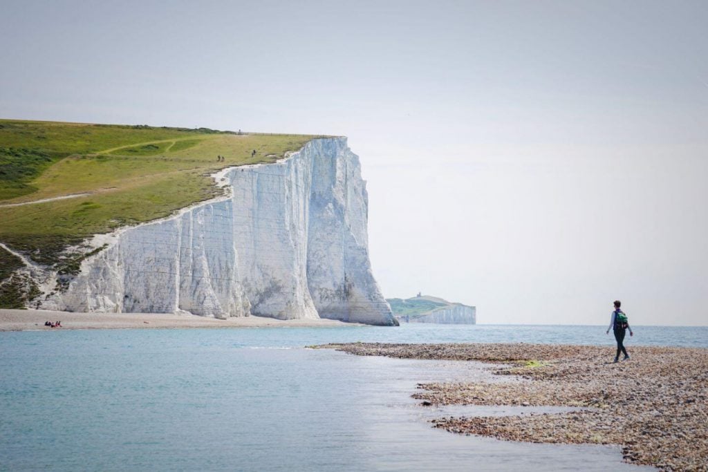 Beach at Cuckmere Haven, Seven Sisters Cliffs View, England