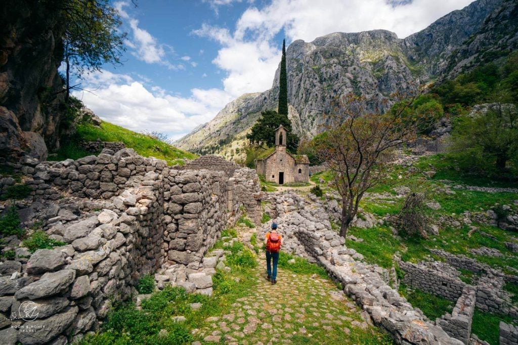 Špiljari Catholic Chapel, Ladder of Kotor hiking trail detour, Montenegro