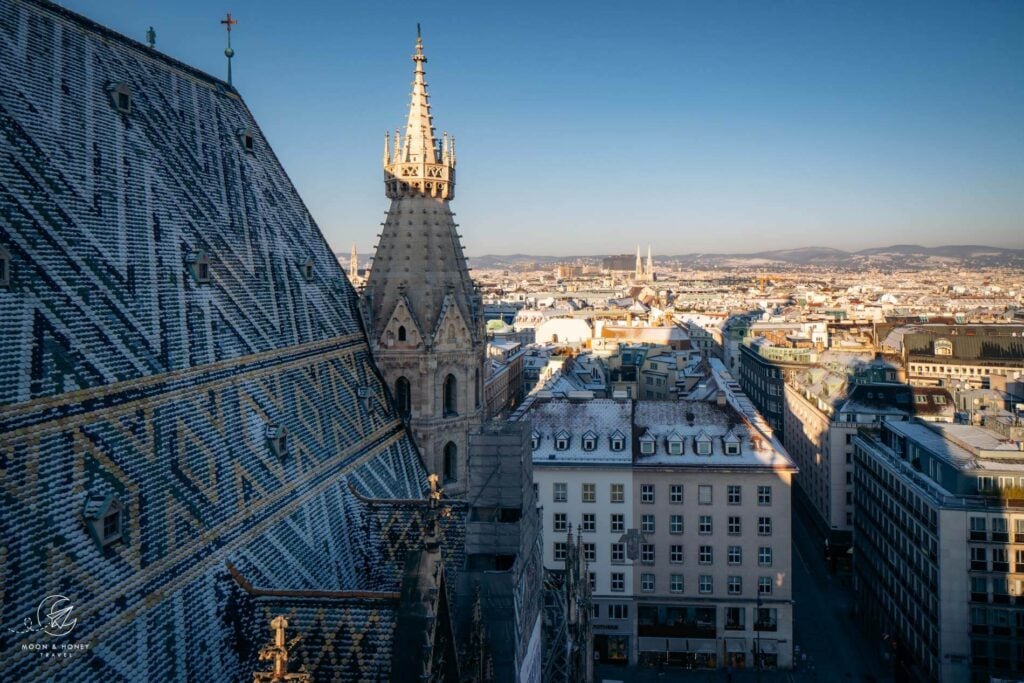 Stephansdom’s North Tower, Vienna in January, Austria