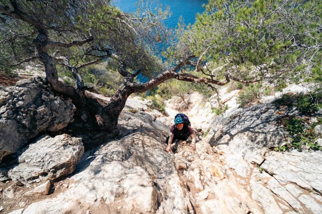 Calanque Sugiton - Calanque Morgiou scrambling section, Calanques National Park, France