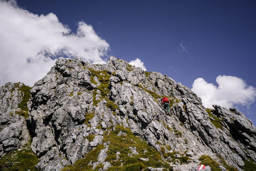 Taghaube ladder, Hochkönig, Salzburg, Austria