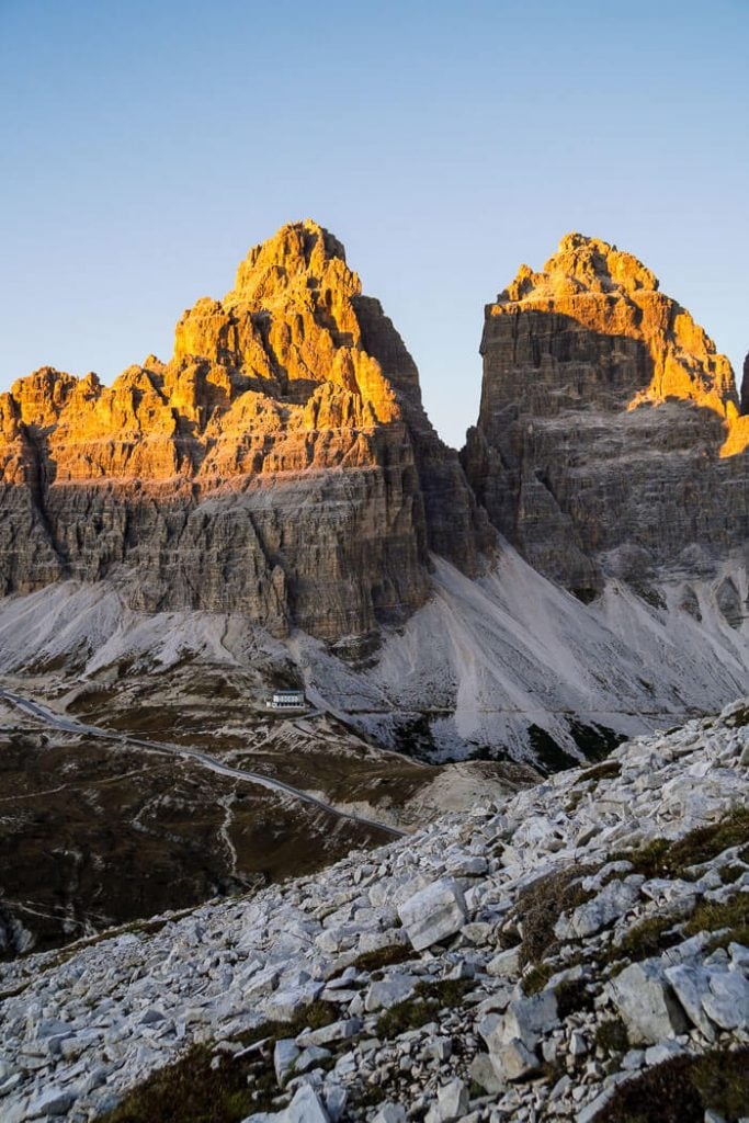 Tre Cime di Lavaredo, Rifugio Auronzo, Dolomites