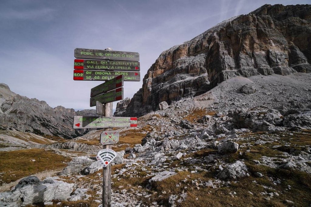 Forcella Col dei Bos, Tofane di Rozes, Dolomites