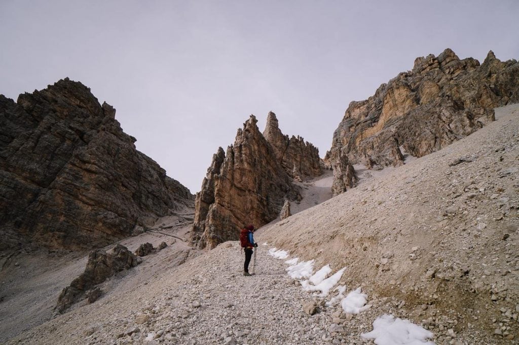 Rifugio Giussani to Rifugio Dibona, Trail 403, Dolomites