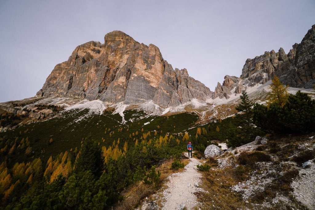 Trail 403, Rifugio Dibona to Tofana di Rozes, Dolomites