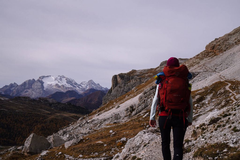 Marmolada View from Trail 404, Tofane di Rozes, Dolomites