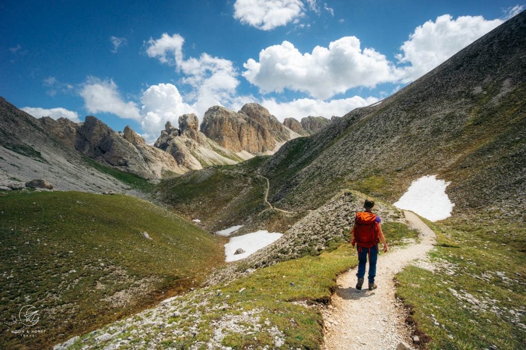 Günther Messner Steig to Tullen hike, Val di Funes, Dolomites