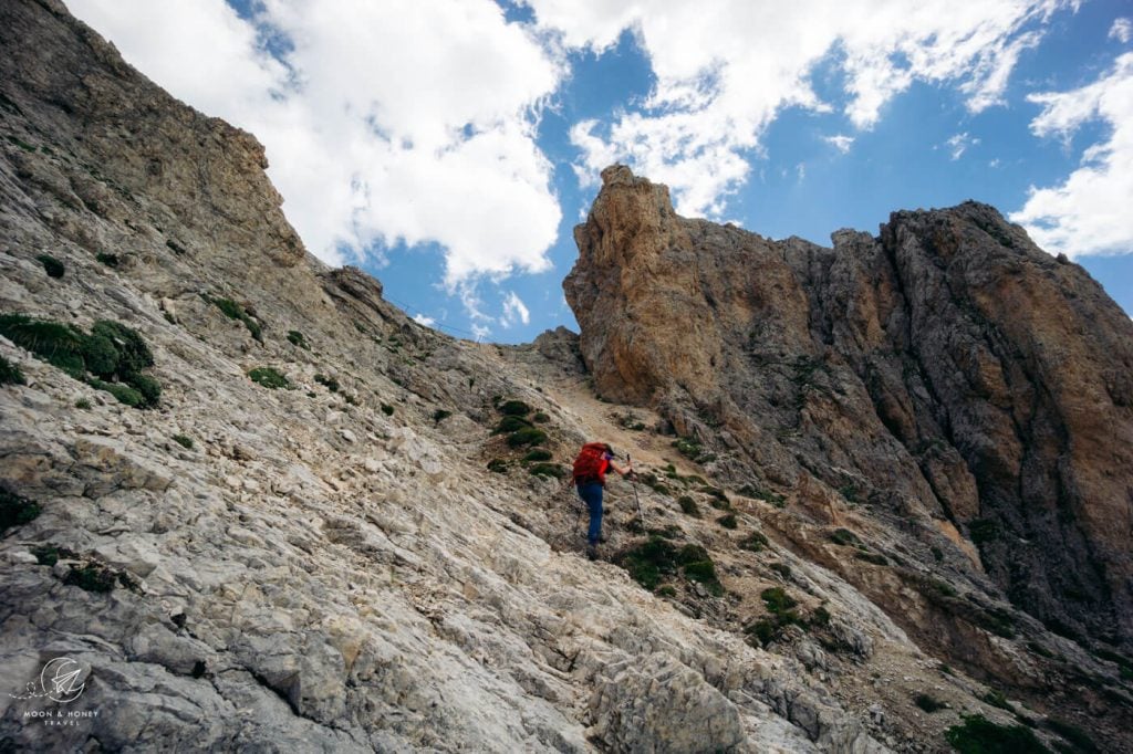 Tullen peak hiking trail, Dolomites