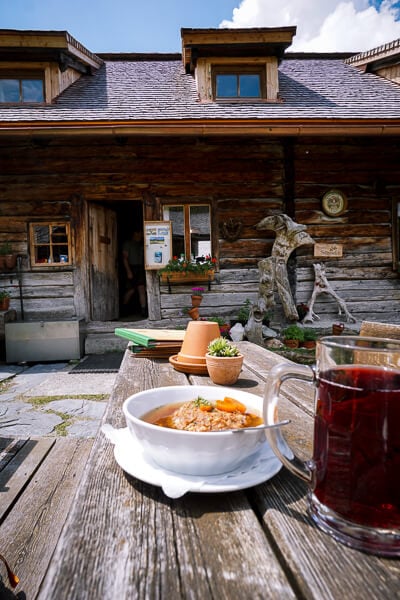 Lunch at Ursprungalm, Schladming, Austria