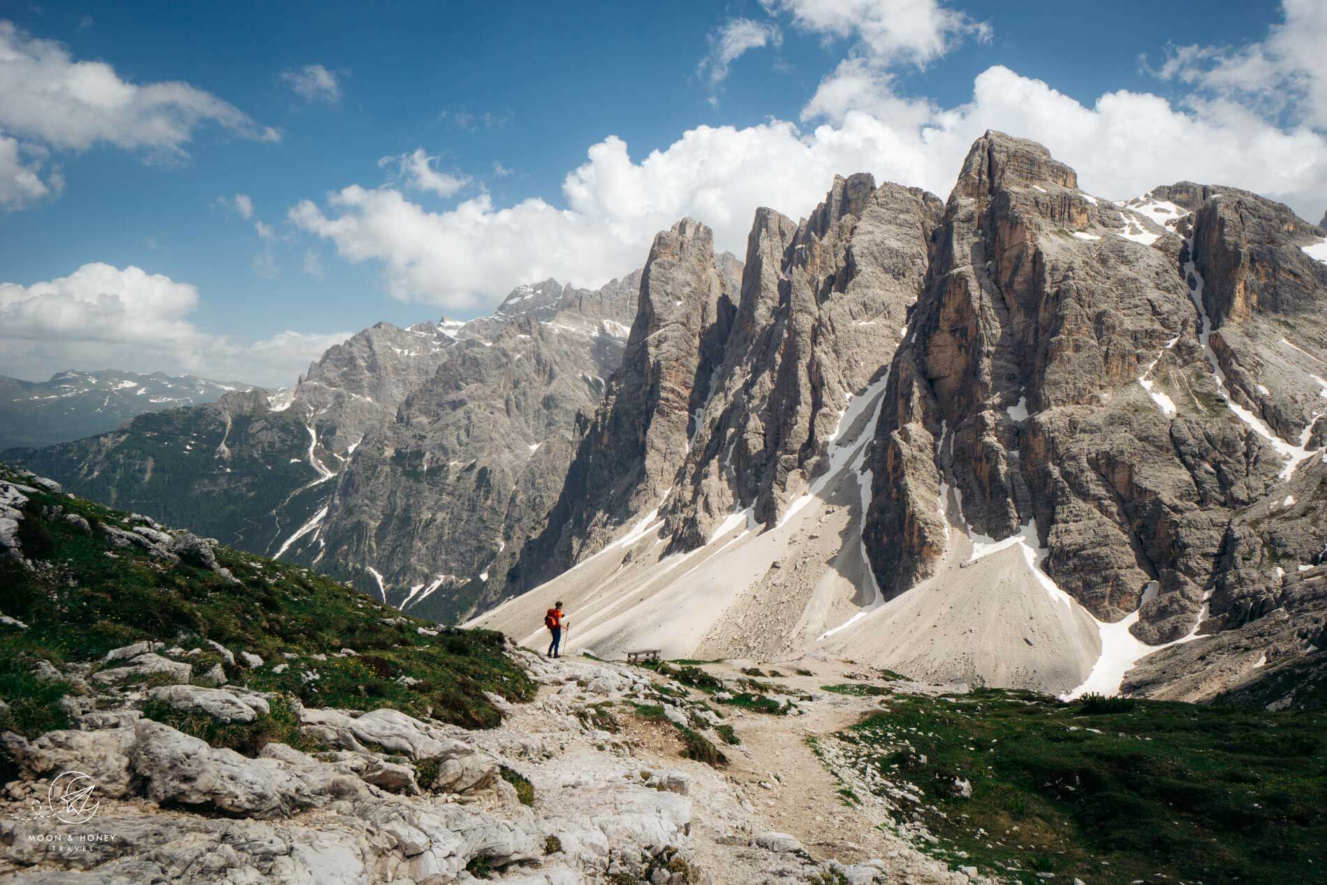 Val Fiscalina, Valle Sasso Vecchio ascent route to Tre Cime di Lavaredo, Dolomites