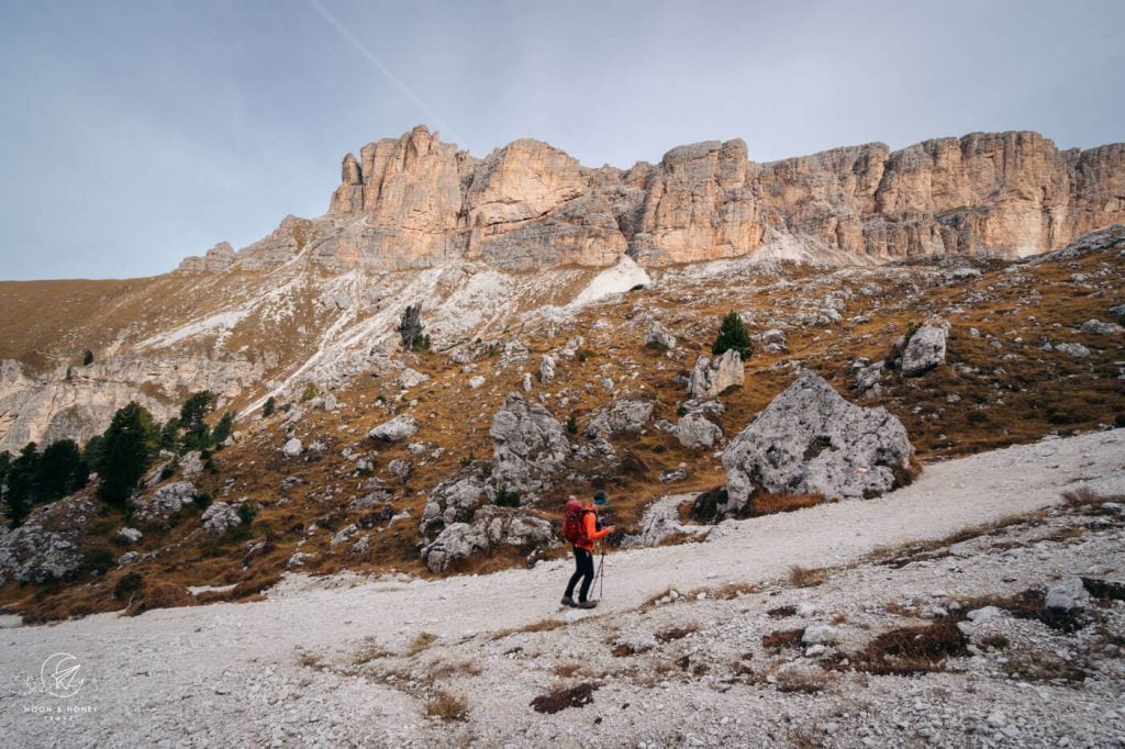 Val de Chedul hiking trail, Val Gardena, Dolomites