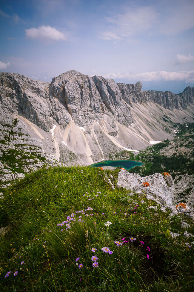 Veliko Špičje view of Seven Lakes, Julian Alps, Slovenia