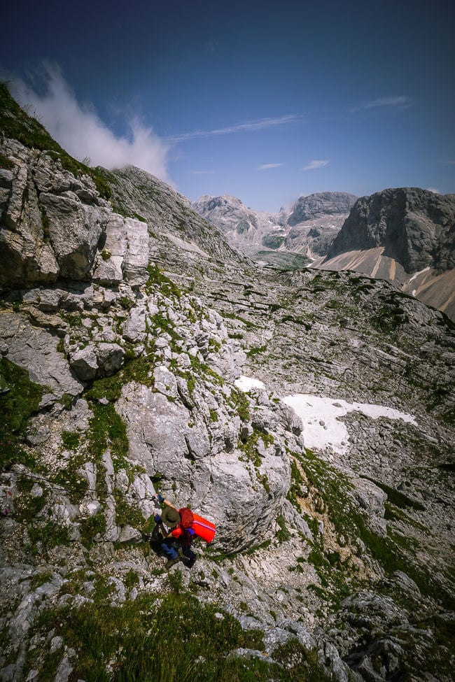 Veliko Špičje protected route, Julian Alps, Slovenia