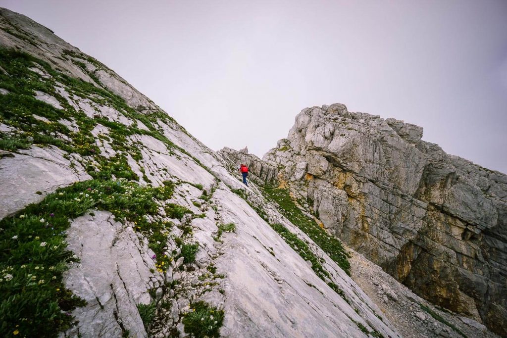 Špičje ridge, karst path, Julian Alps, Slovenia