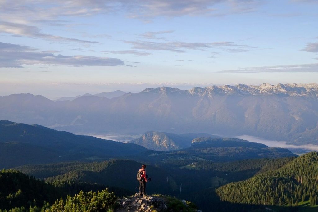 Viševnik summit hiking trail, Julian Alps, Slovenia