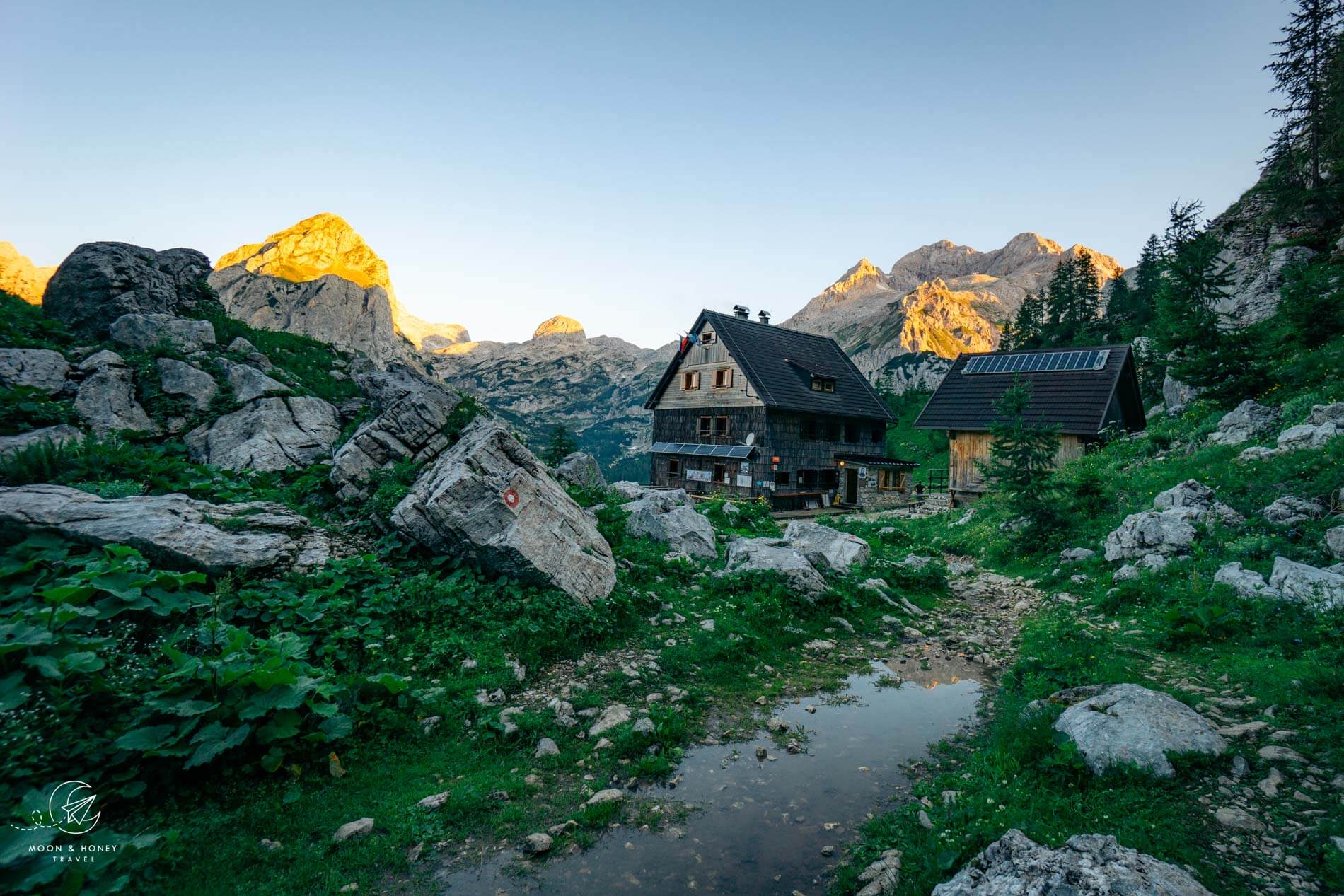 Vodnikov Dom mountain hut, Julian Alps, Slovenia