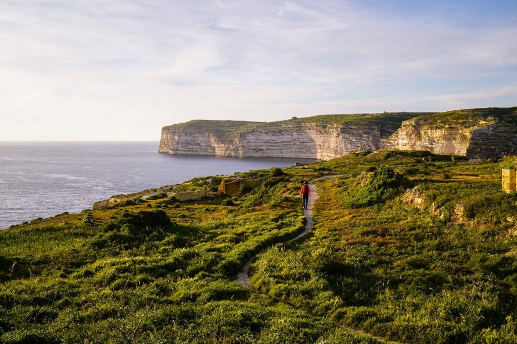 Xlendi Bay Coastal Trail, Gozo Island, Malta