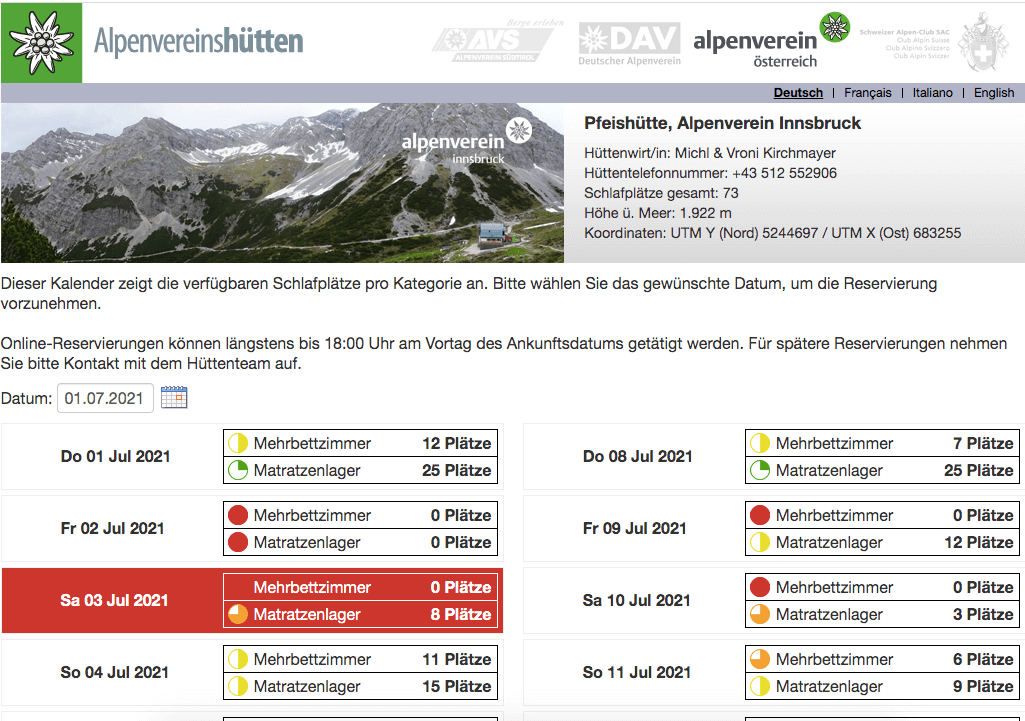 Alpsonline Reservation Platform